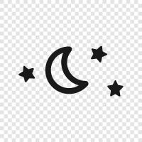 darkness, moon, stars, sky icon svg