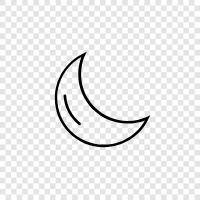 darkness, moon, stars, Night icon svg