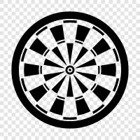 dart board, games, dart games, interactive icon svg