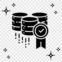 data accuracy, data integrity, data quality control, data quality icon svg