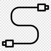 Data Cable, Charging Cable, Sync Cable, USB Cable icon svg