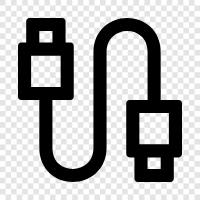 data cable, charging cable, sync cable, USB Cable icon svg