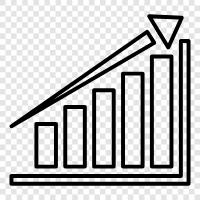 veri, görselleştirme, trendler, chart ikon svg