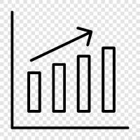 data, graphing, line, bar icon svg