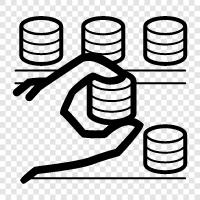 Data Management, Data Warehousing, Reporting, OLAP icon svg