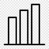 data, graphing, line, bar icon svg