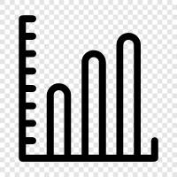 data, graphics, scatterplot, line chart icon svg