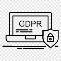 data protection, privacy, regulation, GDPR icon svg