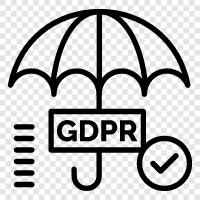 data protection, privacy, regulation, GDPR icon svg