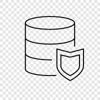 data protection, data security, data privacy, data leak icon svg