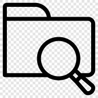 data searching, data retrieval, data analysis, searching data icon svg