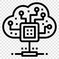 Datenspeicherung, CloudSpeicher, Datensicherung, Datensicherheit symbol