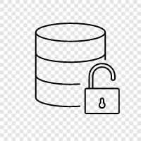 Data Unlock, Unlock Data, Data Recovery, Unlocking Data icon svg