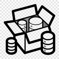 data warehouse, data analysis, data mining, data warehousing icon svg