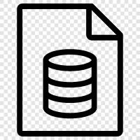 database, tables, fields, data icon svg