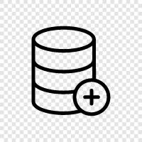 База данных, добавление базы данных, добавление базы данных к вебсайту Значок svg