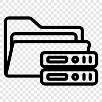 database, folder, file, storage icon svg