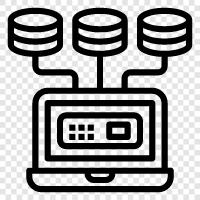 database management, database software, database system, data warehouse icon svg