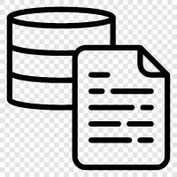 управление базами данных, системы баз данных, программное обеспечение базы данных, технология базы данных Значок svg
