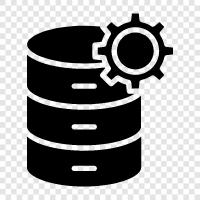 Система базы данных, администратор базы данных, проектирование базы данных, программное обеспечение базы данных Значок svg