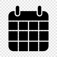 date, time, reminder, events icon svg