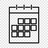 date, time, schedule, events icon svg