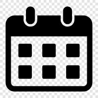 dates, time, schedule, appointments icon svg