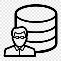 DBA, database administrator, database administrator role, database administrator job icon svg