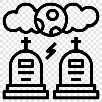 death, cemetery, headstone, memorial icon svg