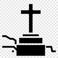 death, funerals, cemetery, burial icon svg