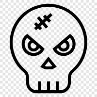 death, horror, corpse, bone icon svg