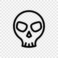 death, skull, deathly, mortality icon svg