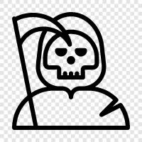 death, Grim Reaper, death cult, death metal icon svg