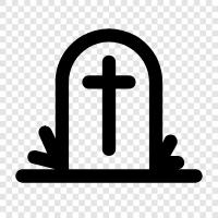 death, burial, bones, casket icon svg