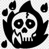 death, skull, death s, bones icon svg