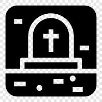 death, cemetery, burial, mausoleum icon svg