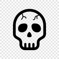 death, horror, murder, bones icon svg