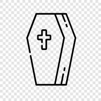 death, burial, funerals, casket icon svg