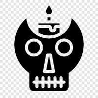 death, horror, skull, spooky icon svg