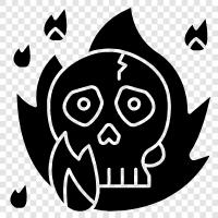 death, horror, skull, bone icon svg