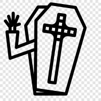 death, burial, burial customs, casket icon svg