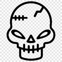 ölüm, zombie, skull, death ikon svg