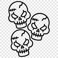 death, macabre, skeletons, skulls icon svg