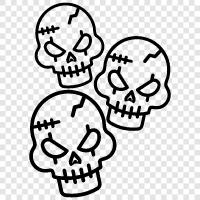 death, skulls, death masks, death metal icon svg