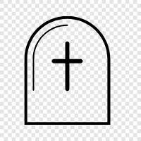 death, cemetery, tomb, mausoleum icon svg