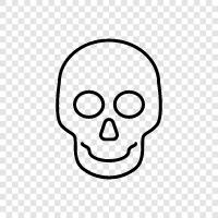 death, horror, gruesome, bone icon svg