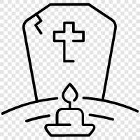 death, graves, cemetery, burial Значок svg