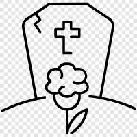 death, cemetery, tomb, burial icon svg
