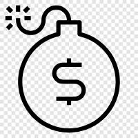 debt settlement, credit counseling, bankruptcy, credit report icon svg