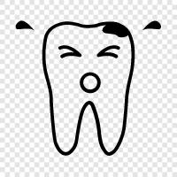 Decay, Teeth, Health, White icon svg